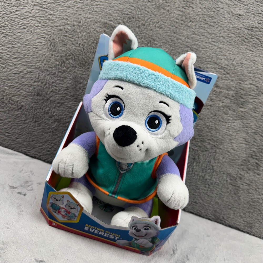 Paw Patrol Bedtime Plush Everest Reversible Outfit Husky Dog Purple Teal New NIB